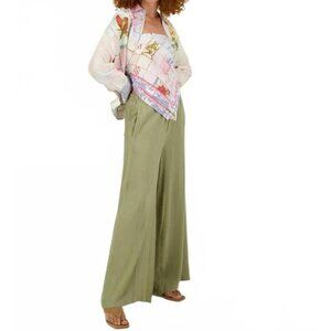 Me369 - Airel Wide Leg pant in Olive